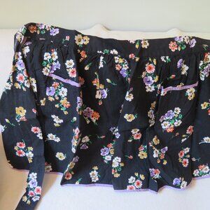 New Black Floral Apron